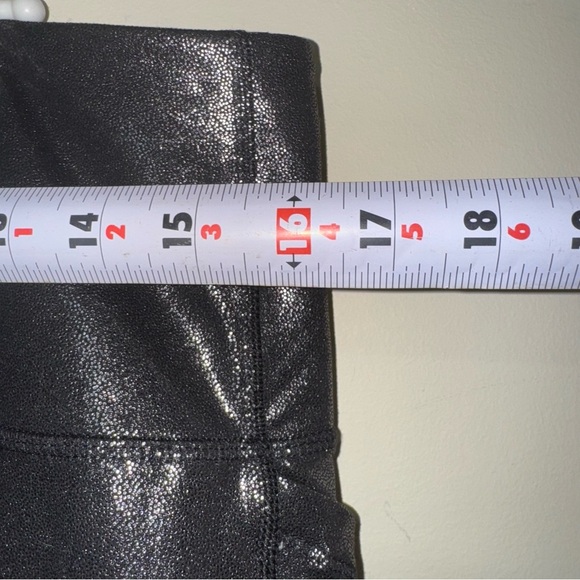 Women’s GapFit Sky High Rise Power Sine Black Shiney Leggings w Pockets Size XL - Picture 13 of 16